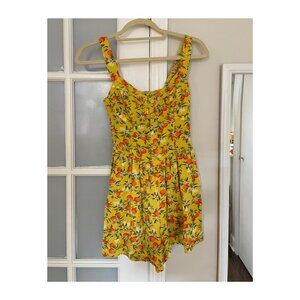 Yellow Citrus & Floral Romper